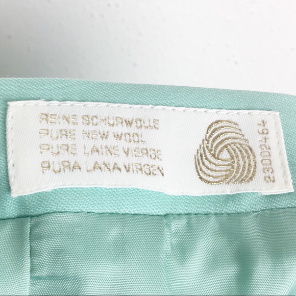 Escada Size 36 Mint Green Classic Pencil Skirt - Picture 4 of 6